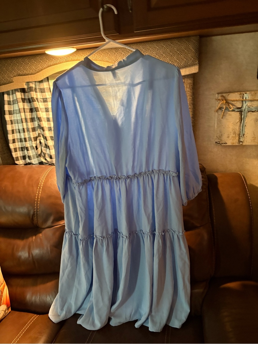 Light Blue Tiered Women's Dress